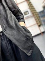 Oversized Loose Pleated Women's Blazer Coat