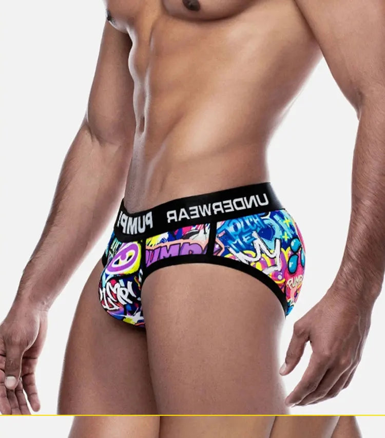 Men's Sexy Graffiti Briefs – Low Waist Jockstrap