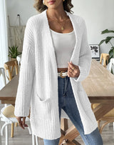 Women Long Sleeve Pocket Knit Cardigan