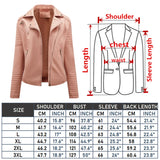 Women's Faux Leather Lapel Biker Jacket