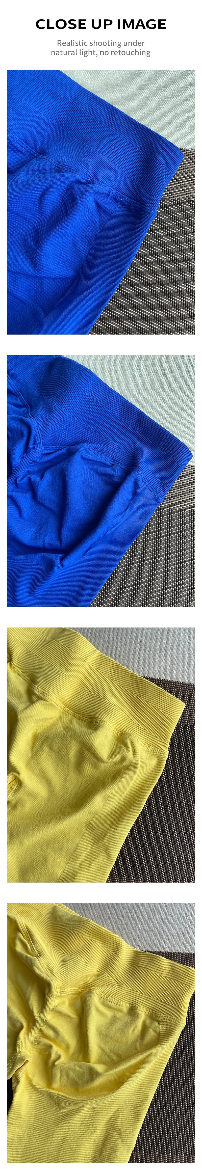 Women Seamless Ribbed Scrunch Yoga Leggings