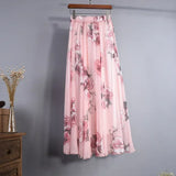Women Boho Chiffon Long Skirt