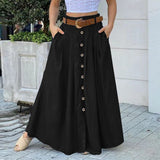 Women Buttoned Cargo Skirt