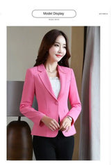Women Classic Work Blazer Jacket
