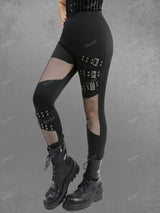 Women Plus Size Gothic Patchwork Pants