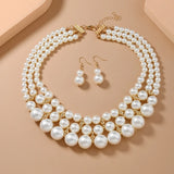 Women’s Pearl Layered Bridal Jewelry Set