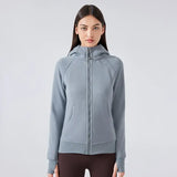 Women Thick Warm Hooded Sports Jacket