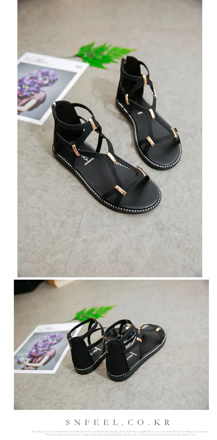 Women Soft Sole Flat Sandals Lightweight Shoes