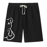 Plus Size Men's Graphic Gym Shorts – Casual Stretch