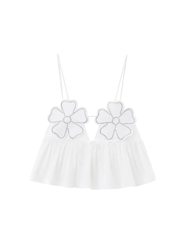 Rhinestone Backless Cami