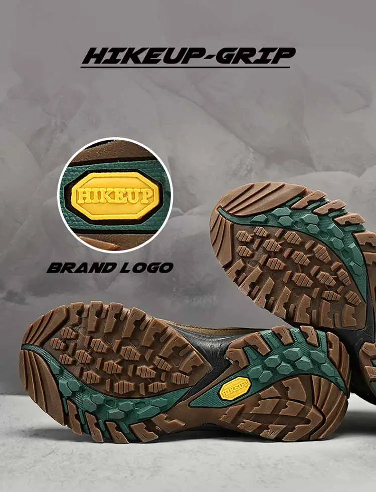 HIKEUP Men High Top Outdoor Hiking Boots
