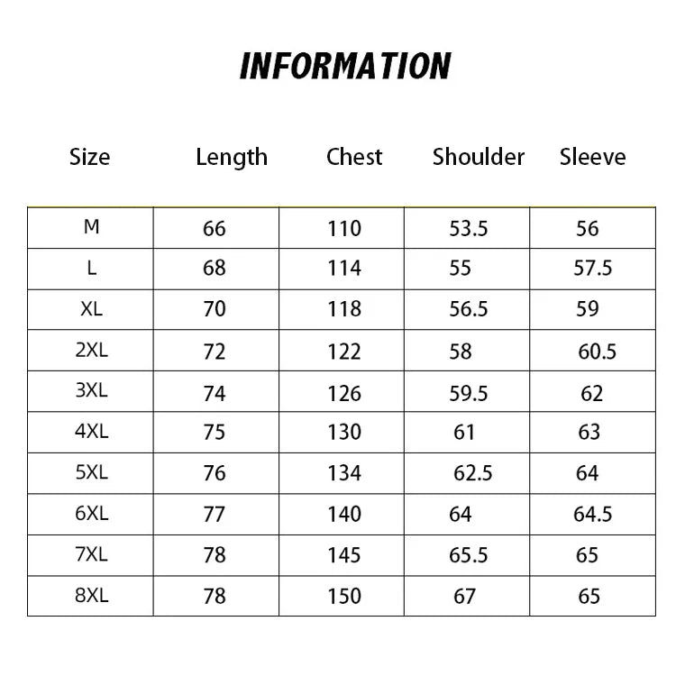 Men's Plus Size Hooded Jacket – 8XL Winter Coat