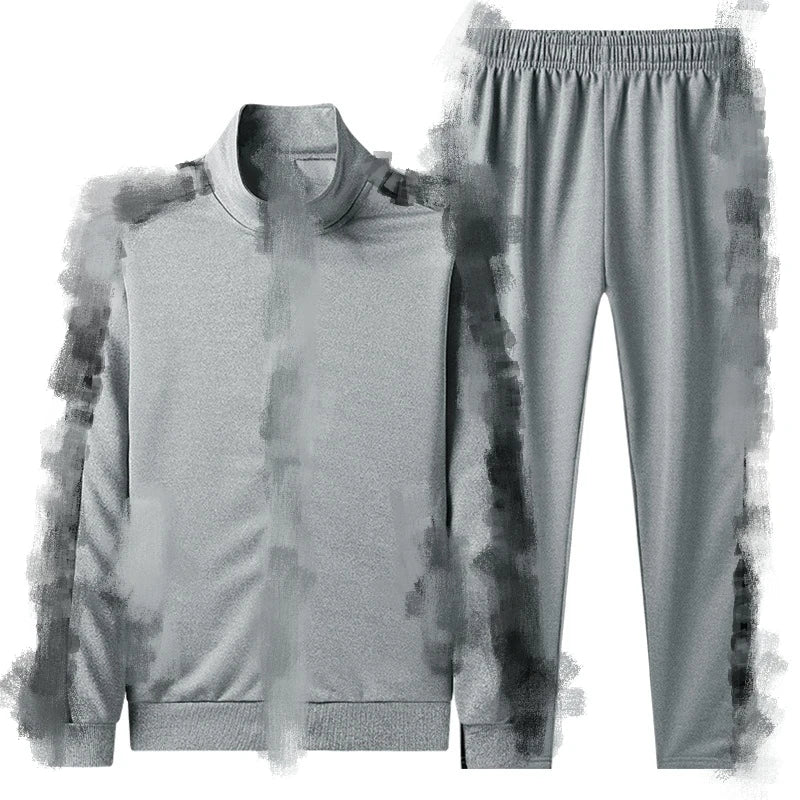 Men's Plus Size Tracksuit – 2 Piece Gym Set