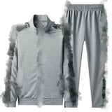 Men's Plus Size Tracksuit – 2 Piece Gym Set