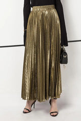 Women Gold Swing Maxi Skirt