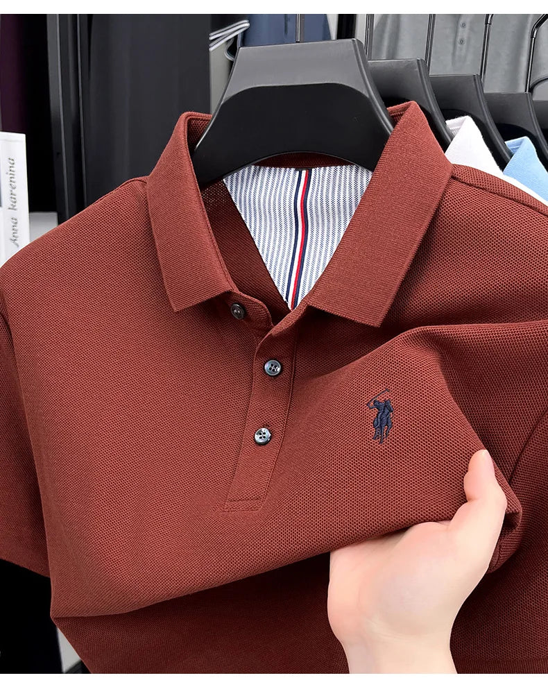 Men Cotton Embroidered Polo Shirt