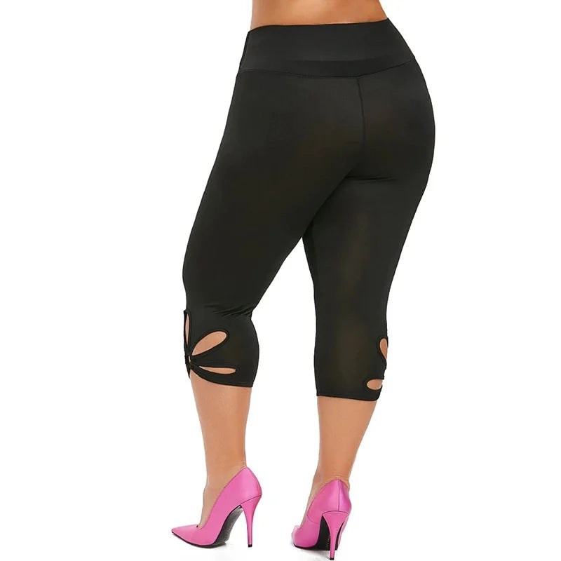 Women Plus Size Seamless Capri Leggings