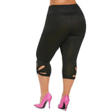 Women Plus Size Seamless Capri Leggings