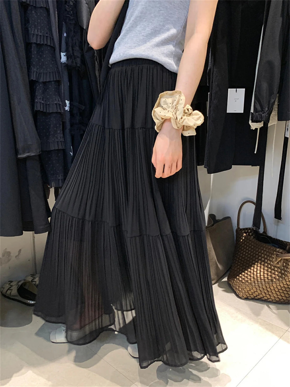 Women Boho Print Maxi Skirt