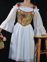 Women Floral Corset Tank Top