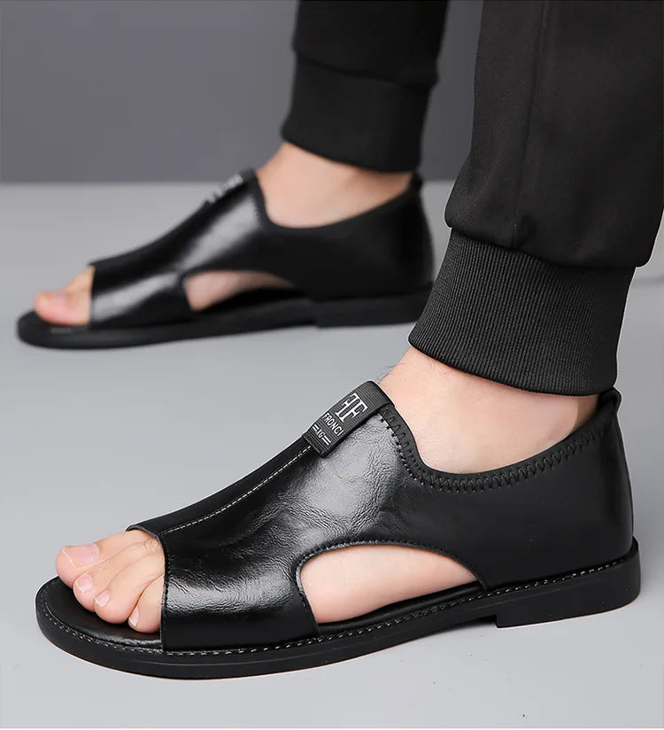 Men’s Leather Summer Beach Sandals 2025