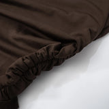 One-Shoulder Beaded Ruched Tank Top