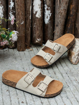 Women’s Luxury Square Toe Thick Sole Slides