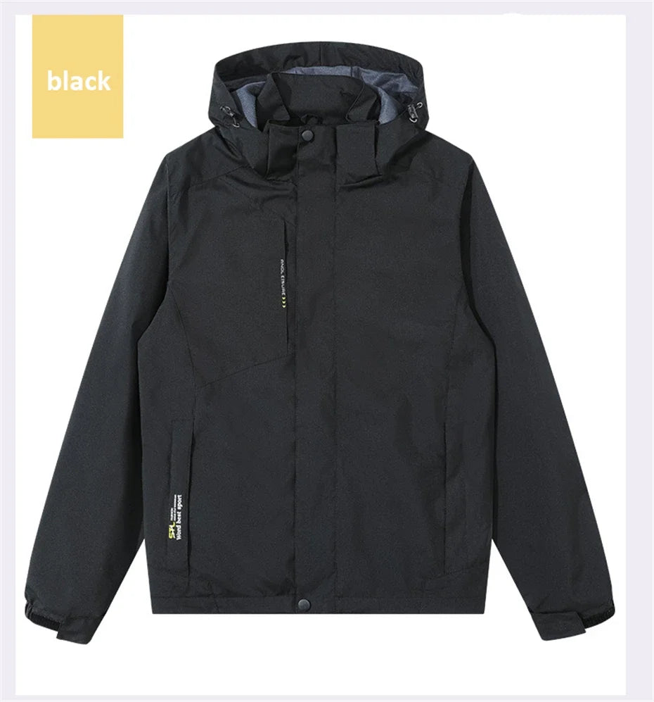 Men's Plus Size Waterproof Windbreaker