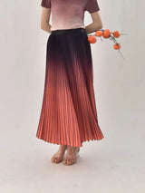 Women Gradient Pleated Skirt