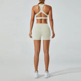 Women Deep V Hollow Back Sports Bra