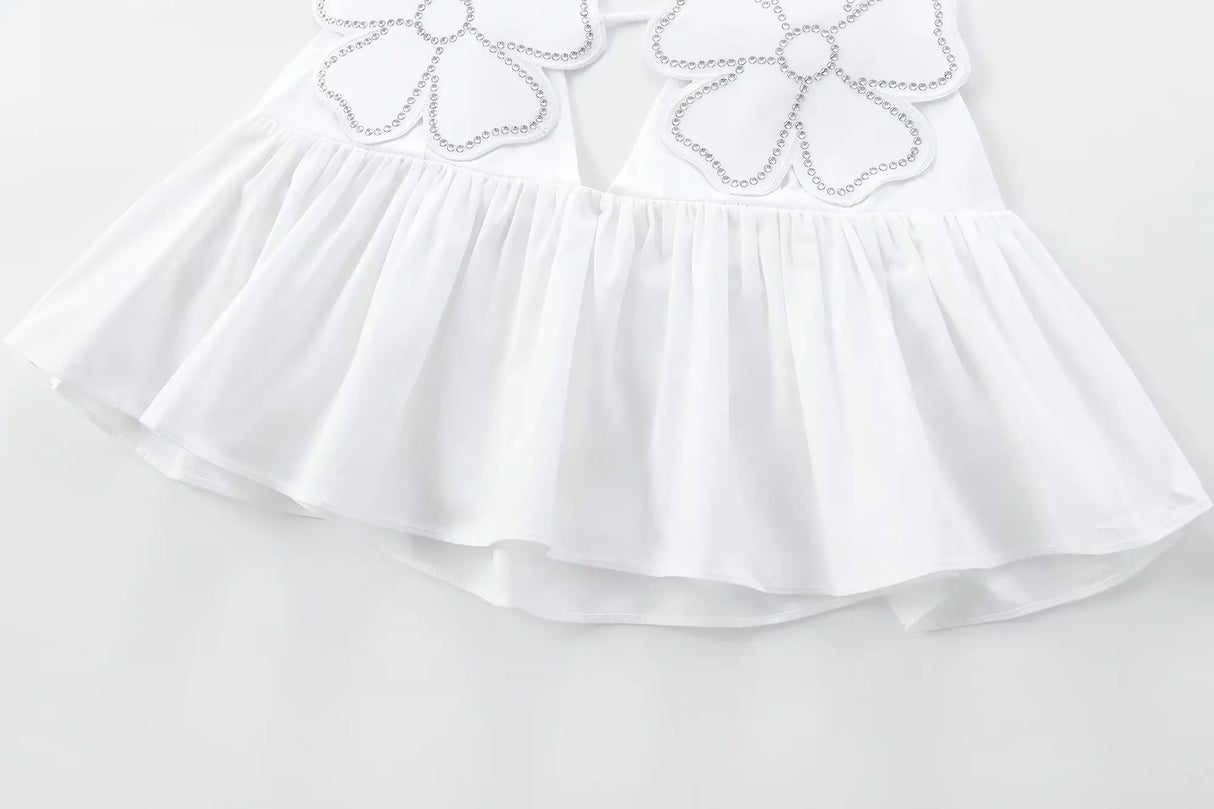 Rhinestone Backless Cami