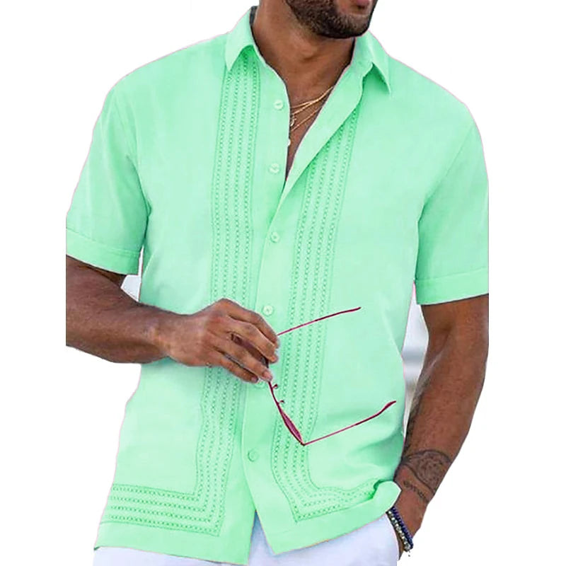 Men Pink Hawaiian Shirt