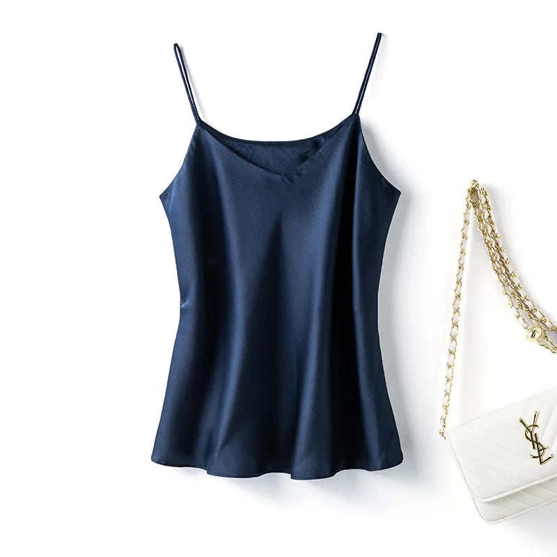 Double Layer Mulberry Silk Camisole Top