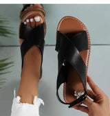Women Soft Leather Flat Sandals Summer