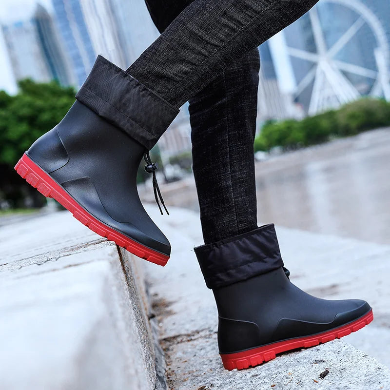 Men’s Medium Closed Anti-Slip Rain Boots