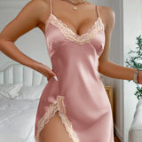 Women Satin Backless Nightdress