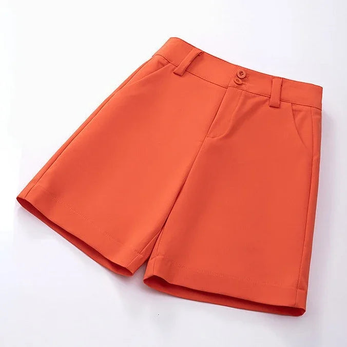 Women's High Waist Linen Shorts