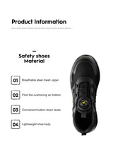 Men Air Cushion Steel Toe Safety Sneakers