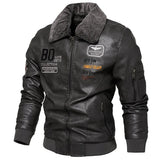 Men's Plus Size PU Motorcycle Suit – Fleece Jacket