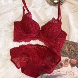 Women Hollow Lace Bra Set