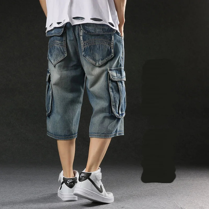 Men's Plus Size Denim Shorts 2025