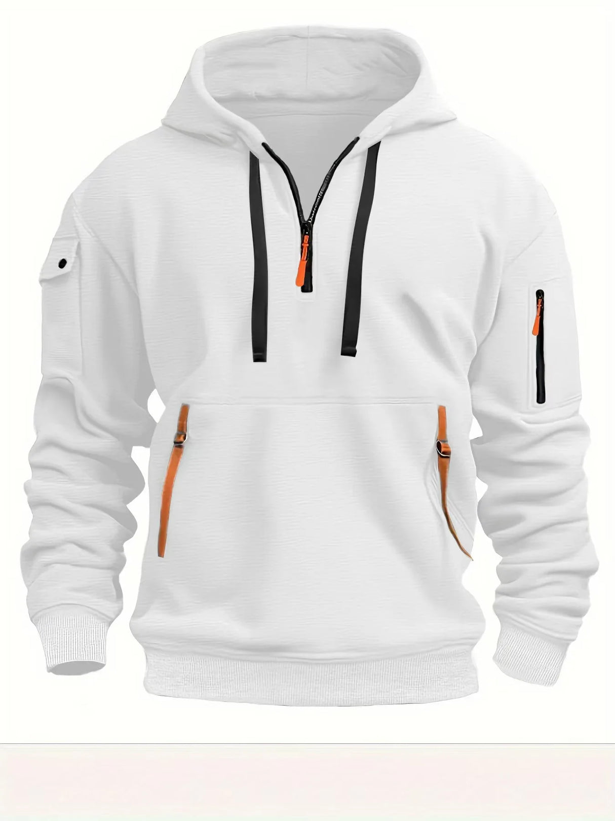 Men's Plus Size Hoodie – Streetwear Multi-Pocket