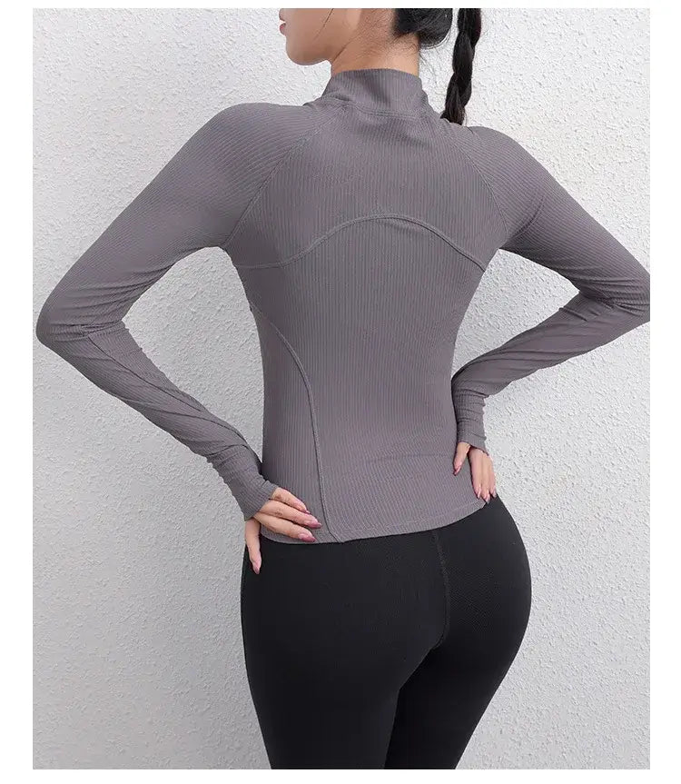 Women Textured Long Sleeve Running Jacket