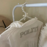 Personalised Pearl Denim Jacket for Bachelorette Party