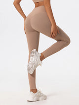 Hearuisavy Cross Waist Push-Up Yoga Leggings – High Waist Gym Pants