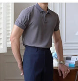 Men Stripe Polo Shirt