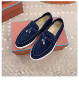 Women’s Leather Slip-On Bean Shoes Flats