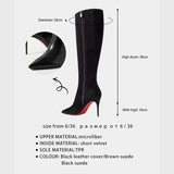 Women Pole Knee High Designer Boots – Sexy Leather High Heel