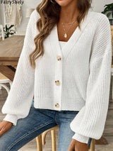 Women Short Knit Casual Cardigan