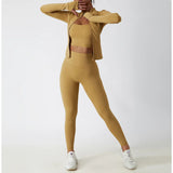 Women's Zip Long Sleeve Yoga Jacket – Slim Fit Gym Training Top